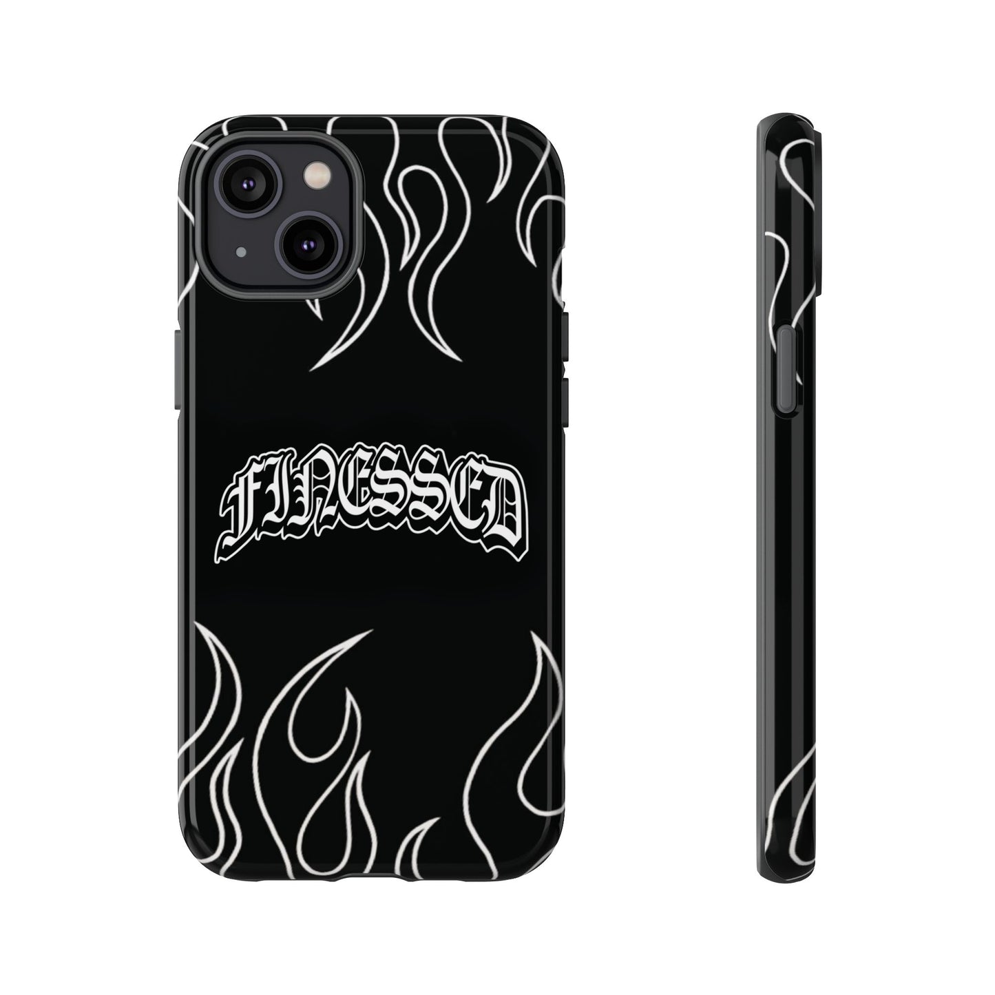 Flaming Finessed Phone Case (Black)