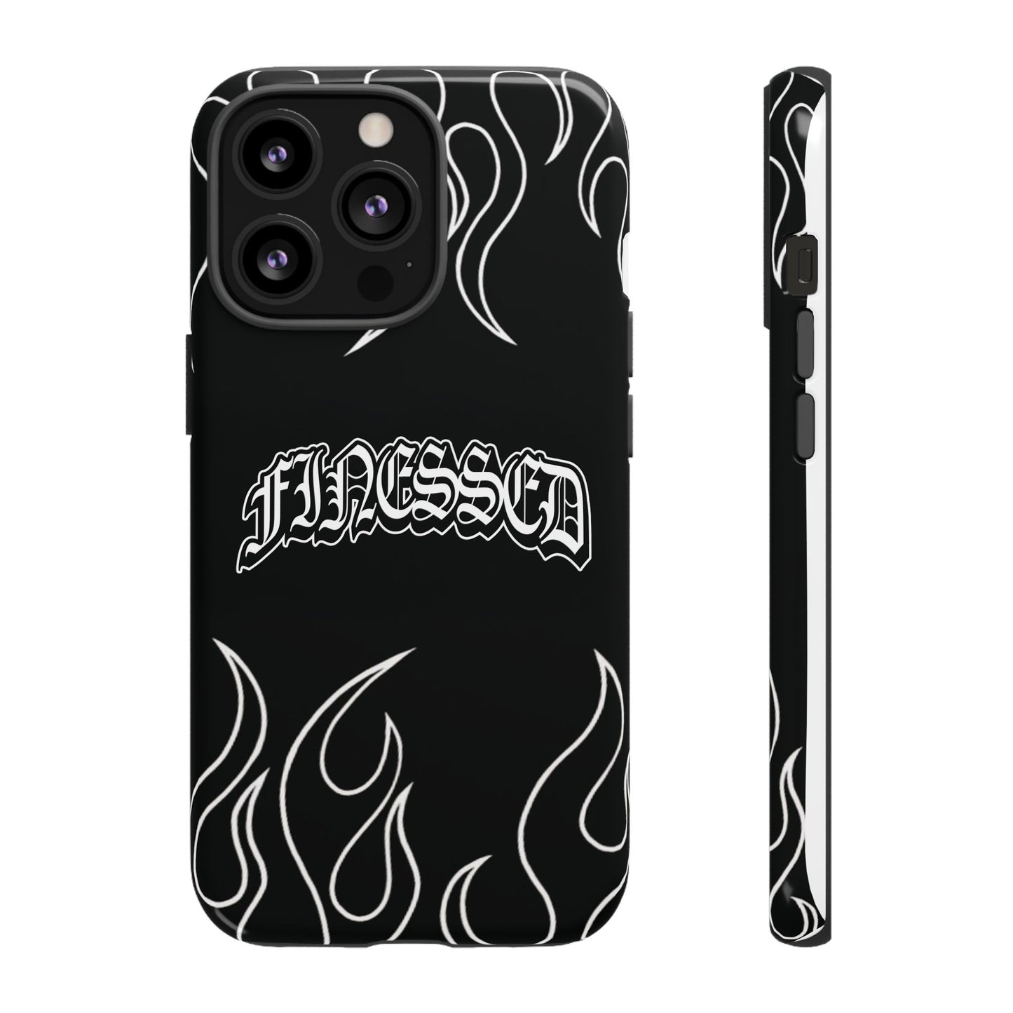 Flaming Finessed Phone Case (Black)