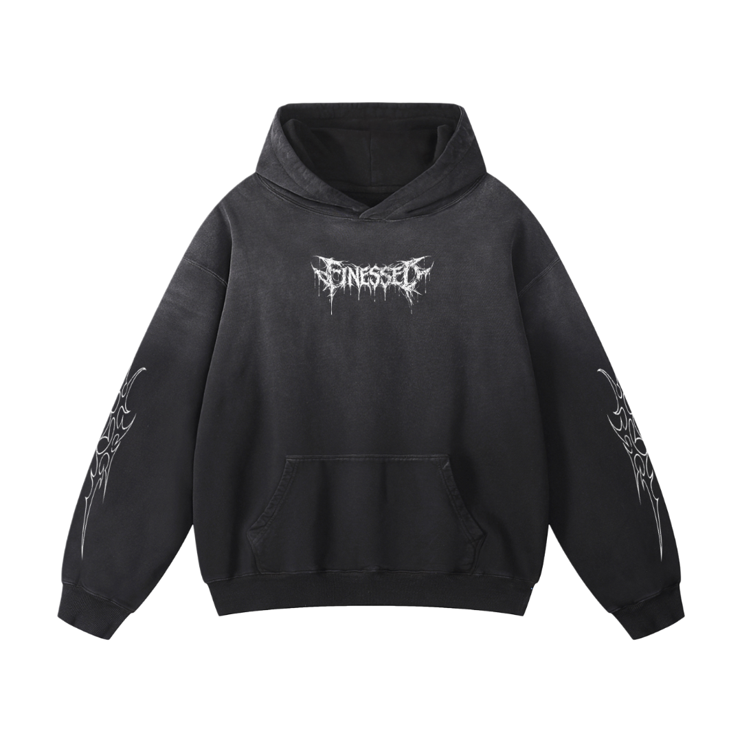 *New* LIMITED SunFaded Oversized Tribal Reaper Hoodie