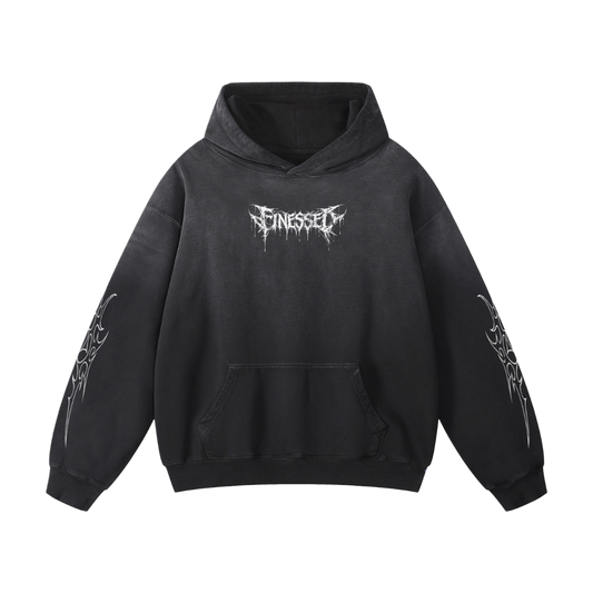 *New* LIMITED SunFaded Oversized Tribal Reaper Hoodie