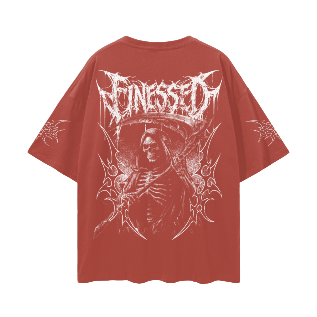 Drop Shoulder Tribal Reaper Shirt