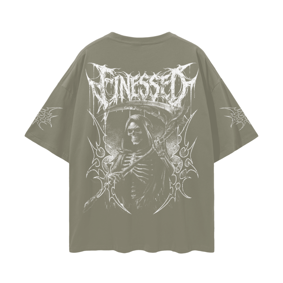 Drop Shoulder Tribal Reaper Shirt