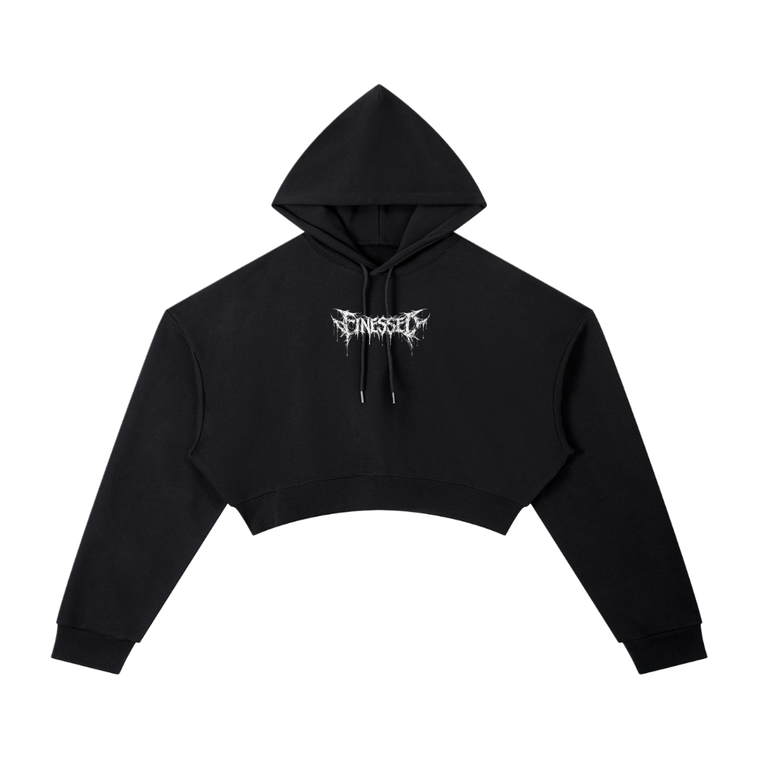 Women's Essential Cropped Tribal Reaper Hoodie