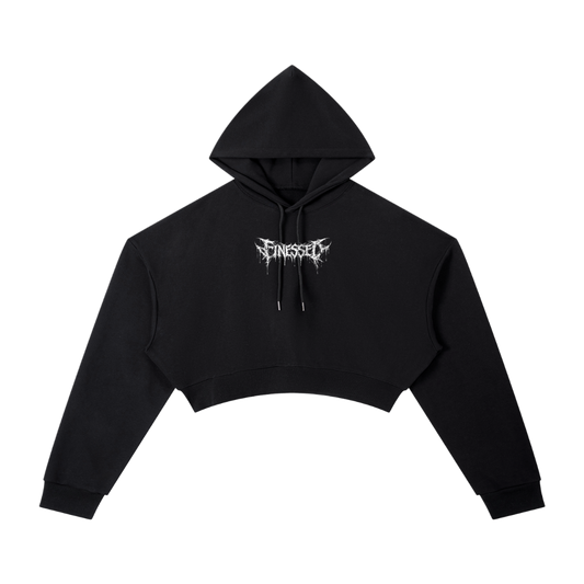 Women's Essential Cropped Tribal Reaper Hoodie