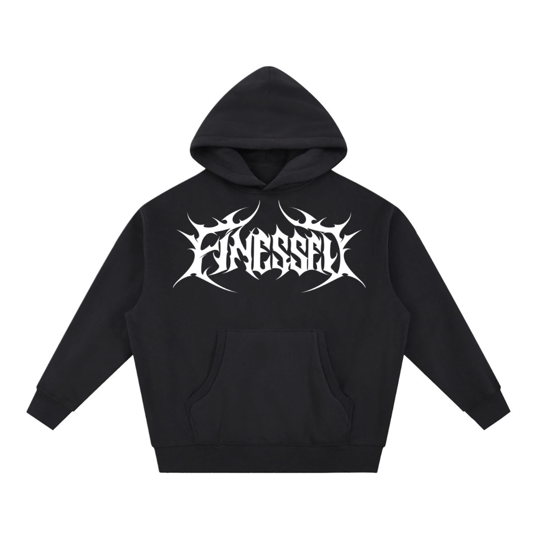 Metal Boxy Hoodie (Black)