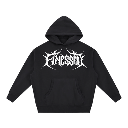 Metal Boxy Hoodie (Black)