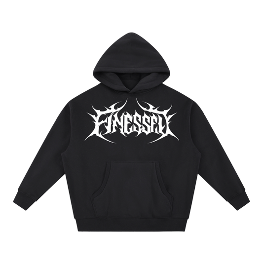 Metal Boxy Hoodie (Black)