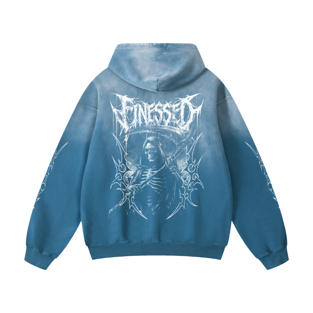 *New* LIMITED SunFaded Oversized Tribal Reaper Hoodie